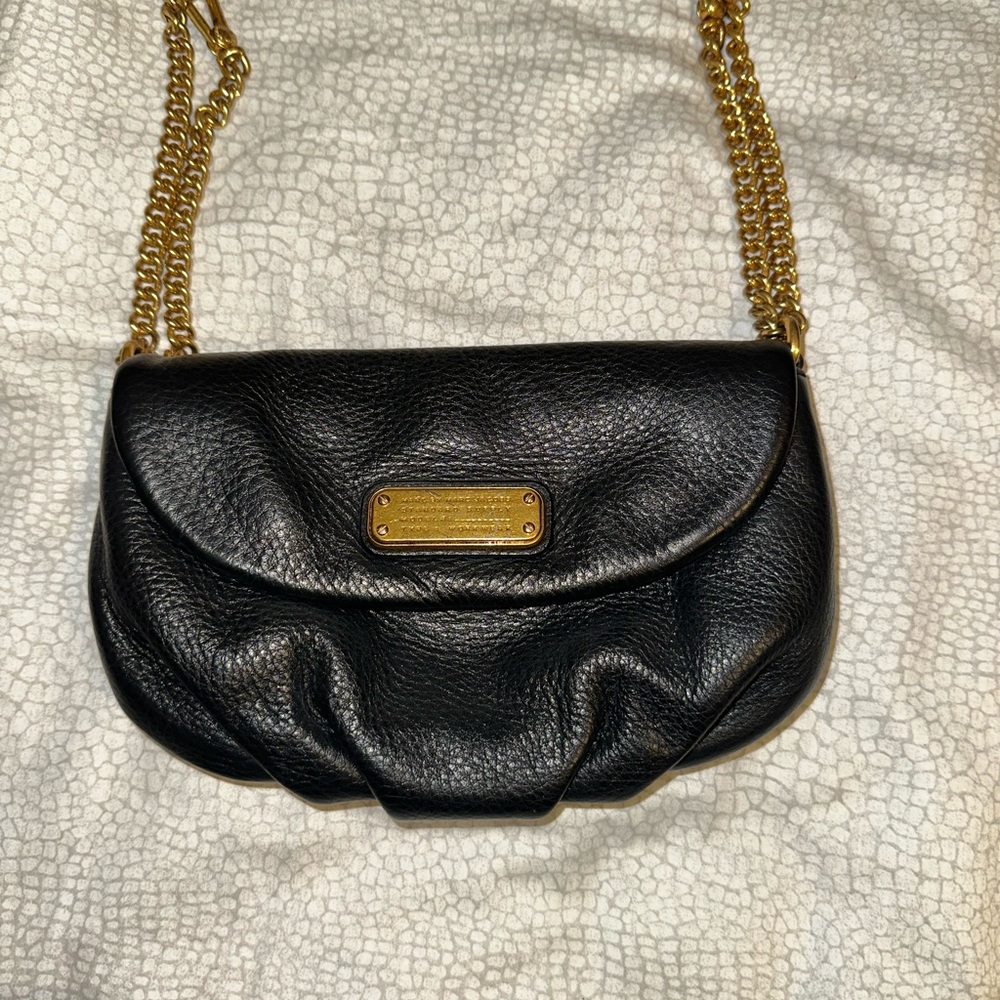 Marc By Marc Jacobs Black Crossbody Bag with Gold Chain